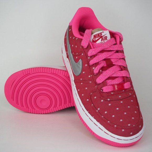 Nike Air Force 1 GS Girls Shoes Dark Red - Picture 11 of 12